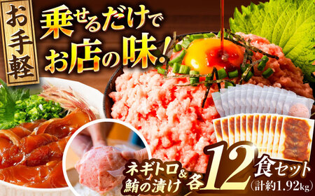 【訳あり】ネギトロ 約80g×12パック＋マグロの漬け 約80g×12パック 【興洋フリーズ株式会社】 [ATBX052] 訳あり 不揃い 規格外 支援 支援品