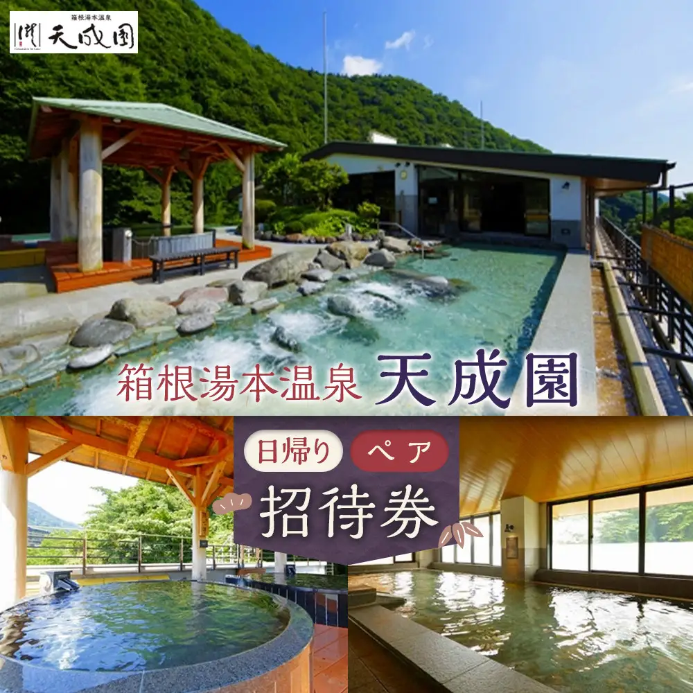 【箱根湯本温泉　天成園】日帰りペア招待券［チケットチケット］