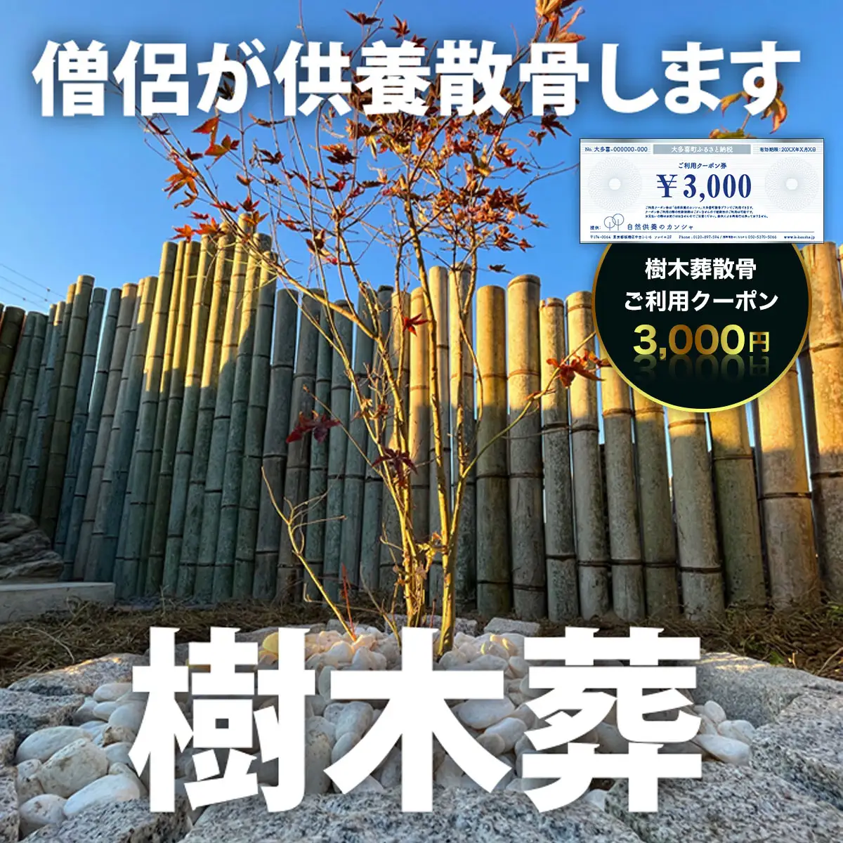 樹木葬散骨ご利用クーポン 3,000円 SK01003