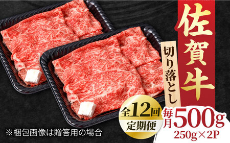 【12回定期便】佐賀牛 赤身とバラ肉の切り落とし 250g×2 黒毛和牛切り落とし 切り落とし[FCY016]