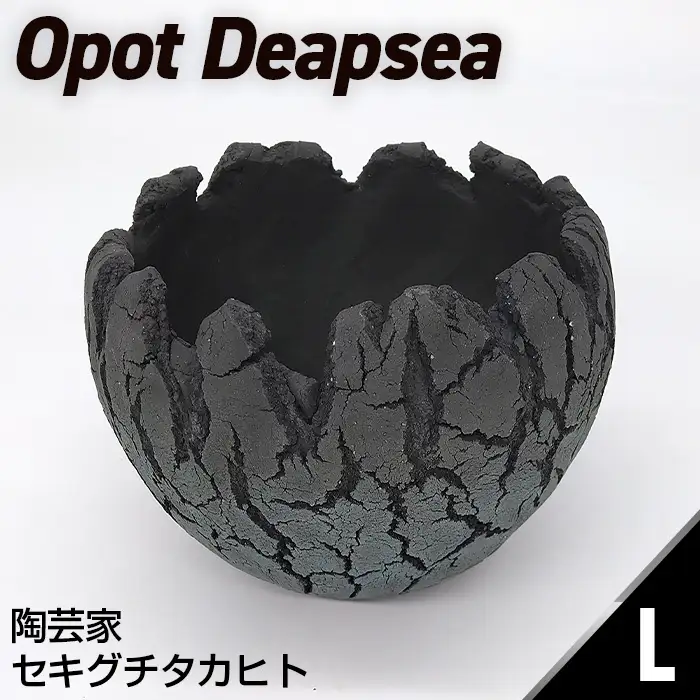 陶芸家セキグチタカヒトの植木鉢 Opot Deapsea Lサイズ No.222
