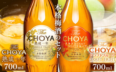 The CHOYA 熟成一年 700ml The CHOYA CRAFT FRUIT 700ml 計2本