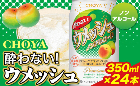 CHOYA 酔わない ウメッシュ ノンアルコール 350ml × 24本 羽曳野商工振興株式会社《30日以内に出荷予定(土日祝除く)》|ウメッシュウメッシュウメッシュ