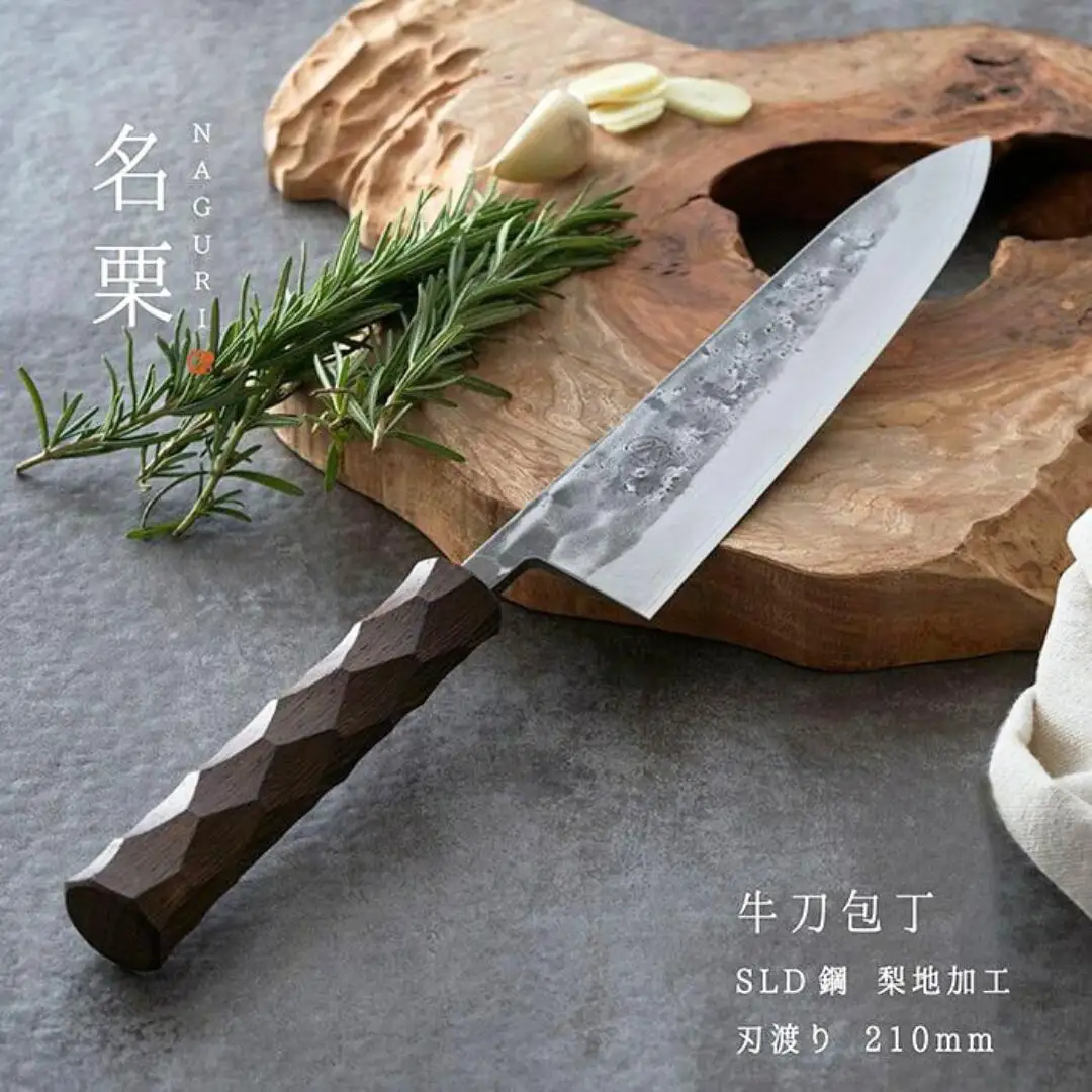 タダフサ×カネコ総業×村の鍛冶屋 名栗 牛刀包丁 キッチン用品 包丁 庖丁 調理器具 刃物 [村の鍛冶屋] 【088S014】