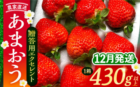 【先行予約】【12月発送】あまおう 贈答用 エクセレント 430g以上×1箱[VAB013]あまおう