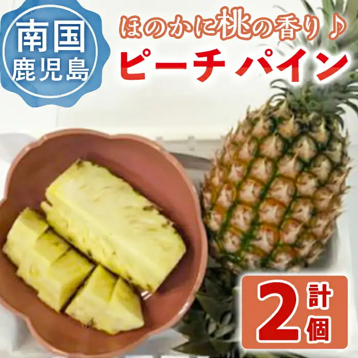 【数量限定】曽於のピーチパイン(計2個・約800g～1200g×2) 鹿児島県産 果物 フルーツ【大徳産業】A106-v02