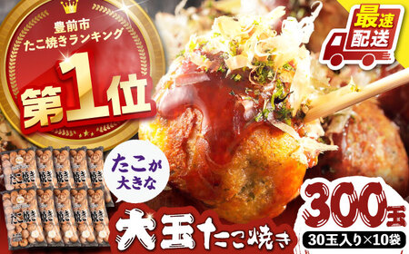 タコが大きな和風味 たこ焼き300個(30個×10袋)[VAT004]たこやき