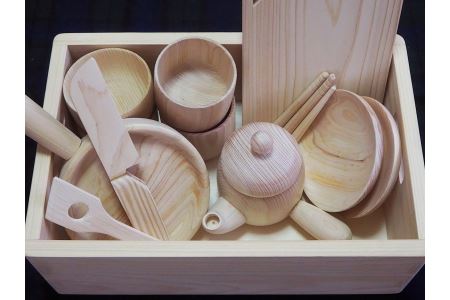 河内材ヒノキを使った　ままごとセット｜こだわりの逸品 地域特産品 ギフト 自分用 人気 おすすめ