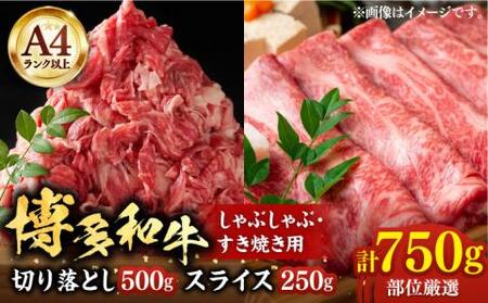 博多和牛 スライス 250g & 切り落とし500g [VBB007] 牛スライス 牛セット