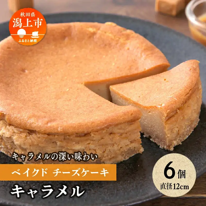 キャラメルベイクドチーズケーキ 6個セット【飯田川つくし苑】