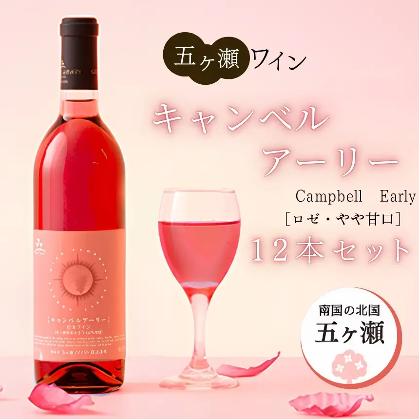 五ヶ瀬ワイン　キャンベルアーリー（ロゼ・やや甘口）１２本セット
