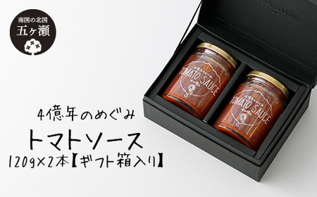 四億年のめぐみ「トマトソース」１２０ｇ×２本【ギフト箱入り】