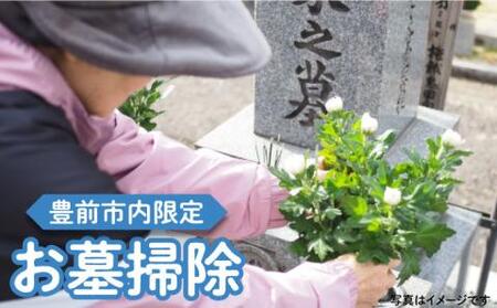 【豊前市内限定】お墓掃除 広さ2ｍ×3ｍ以内[VBO008]