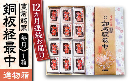 【全12回定期便】【進物箱】銅板経最中 12個入り[VBU013]ギフト 贈り物 和菓子 饅頭