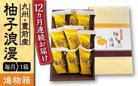 【全12回定期便】【進物箱】 柚子浪漫 9個入り[VBU016]ギフト 贈り物 和菓子