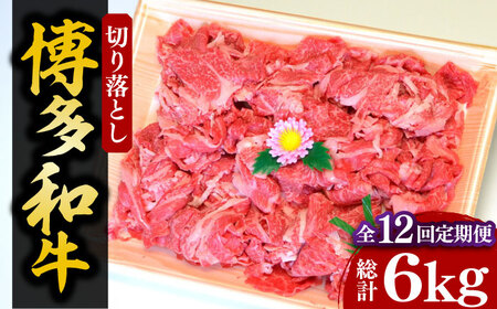 【全12回定期便】【化粧箱入】博多和牛A5〜A4 切り落とし 500g[VCL113]
