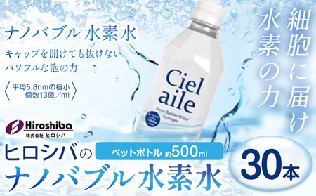  ナノバブル水素水 ペットボトル 約500ml 30本 