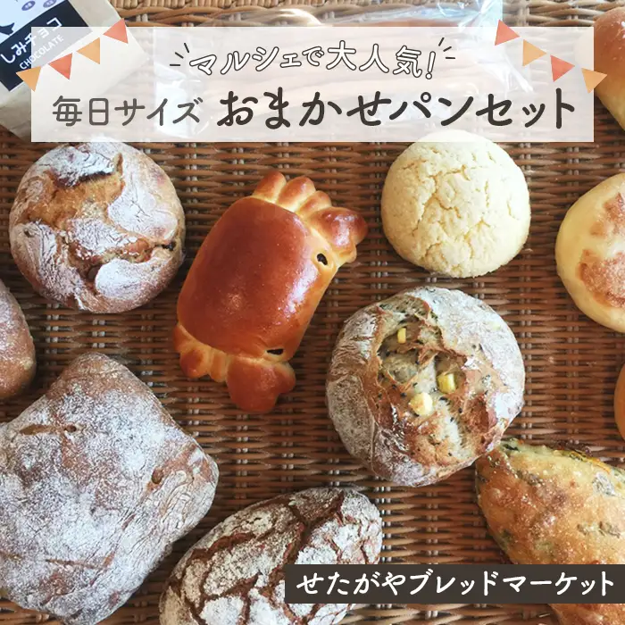 【マルシェで大人気】せたがやブレッドマーケットの「毎日サイズ」おまかせパンセット No.711