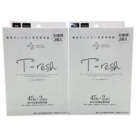 空間除菌・消臭 T-resh シート型 2枚入り 2個セット_雑貨・日用品  日用品 _【1496597】