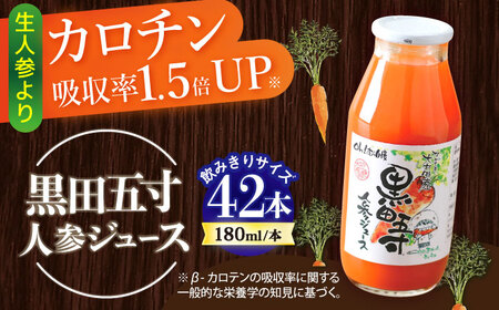 毎日!黒田五寸人参ジュース180ml 42本セット / ジュース じゅーす にんじん ニンジン 人参 ニンジンジュース 人参ジュース 野菜ジュース やさいジュース ドリンク 飲料水 / 大村市 / おおむら夢ファームシュシュ[ACAA132]