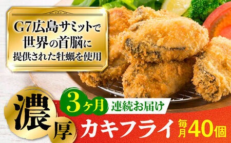 【全3回】牡蠣 冷凍カキフライ40個 牡蠣[XBL018]