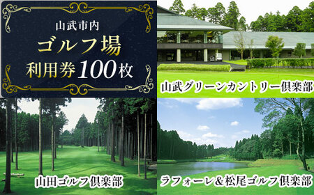 【山武市内】ゴルフ場利用100枚 SMBJ015 ゴルフ場 利用券 ゴルフプレー券 プレーチケット ゴルフ ごるふ Golf チケット ゴルフプレー プレー券