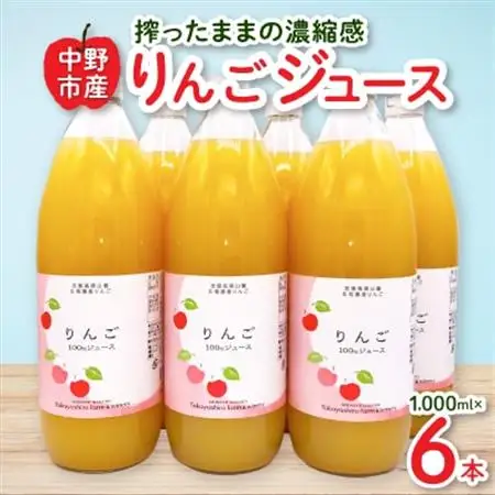 【たかやしろファーム】りんごジュース6本セット【1491396】