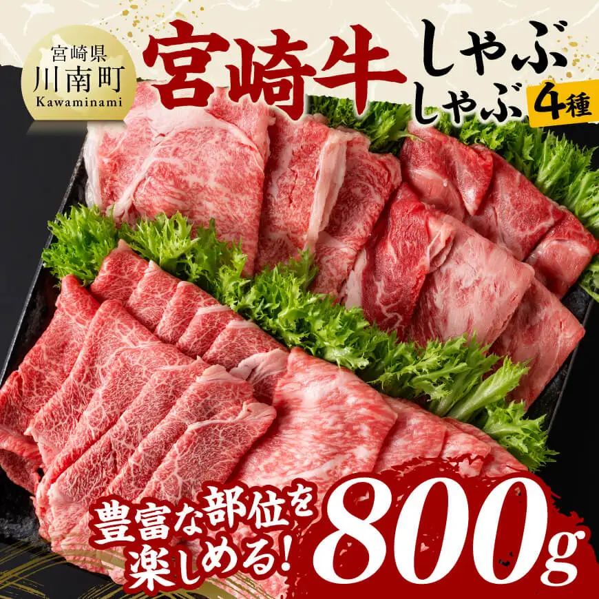 宮崎牛カルビ焼肉・切り落としセット合計800ｇ 【 肉 牛肉 国産 黒毛和牛 宮崎牛 焼肉 宮崎県 川南町 】