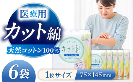 医療脱脂綿（カット綿）100g×6袋 BKBX003 コットン