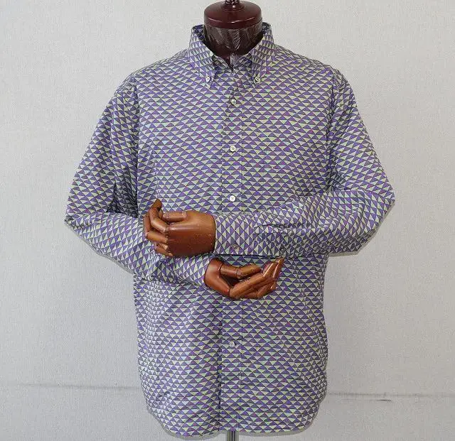【鷲野染工場】メンズシャツ（鱗） ＸＬサイズ