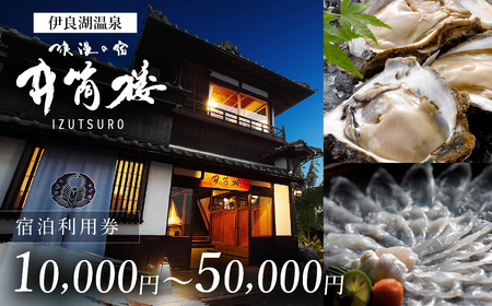 井筒楼　宿泊利用券　5万円分 宿福 旅館 旅行券 宿泊券 観光 愛知県 田原市 老舗宿 モダンレトロ 露天風呂 大浴場 伊良湖温泉 167000円