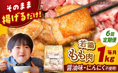 【全6回定期便】山賊からあげ（ 骨なし ）1kg 桂川町/山賊からあげ桂川店 [ADAP004] 唐揚げ 骨なし 味付き カット済み お弁当 おかず 鶏肉 冷凍配送