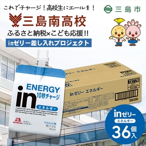 三島南高校 森永 inゼリーエネルギー 36個入り 差し入れ 応援 インゼリー ゼリー飲料 まとめ買い 栄養補給 エネルギー 10秒チャージ 部活動 スポーツ 非常食  180g×36個 賞味期限6ヶ月以上 三島市 静岡県
