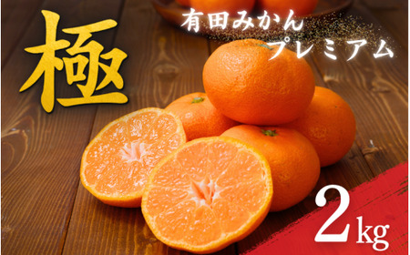 みかん 極 有田みかん プレミアム 約2kg【光センサー高糖度選別品】【nuk154G】 