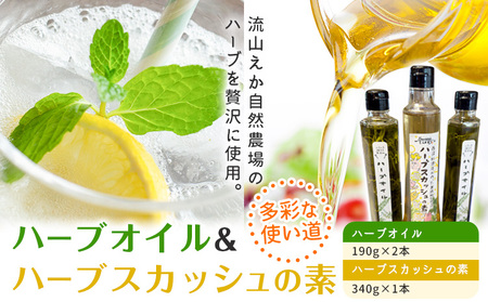 ハーブオイル 190g×2本 ハーブスカッシュの素 340g×1本