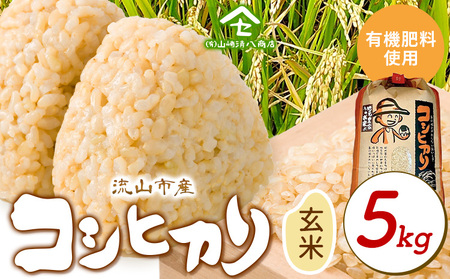 令和7年産 コシヒカリ 米 5kg《30日以内に出荷予定(土日祝除く)》 有機肥料 玄米