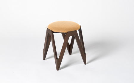 CO･DA･MA Low Stool＜ウォールナット＞（NC-109 イエロー）