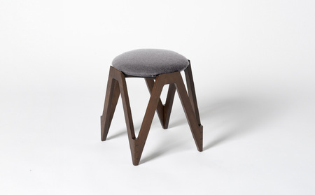 CO･DA･MA Low Stool＜ウォールナット＞（NC-126 グレー）