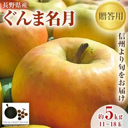 2026年発送「産地より信州中野の旬をお届け」 長野県産ぐんま名月　贈答用　約5kg【1305055】