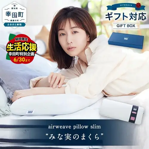 ＼期間限定！生活応援セット／エアウィーヴ ピロースリム みな実のまくら ギフト ｴｱｳｨｰｳﾞ