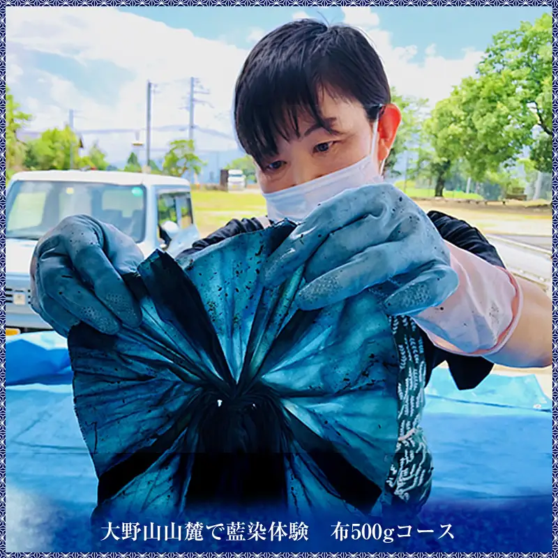 大野山山麓で藍染体験　布500gコース【 体験 チケット 神奈川県 山北町 】