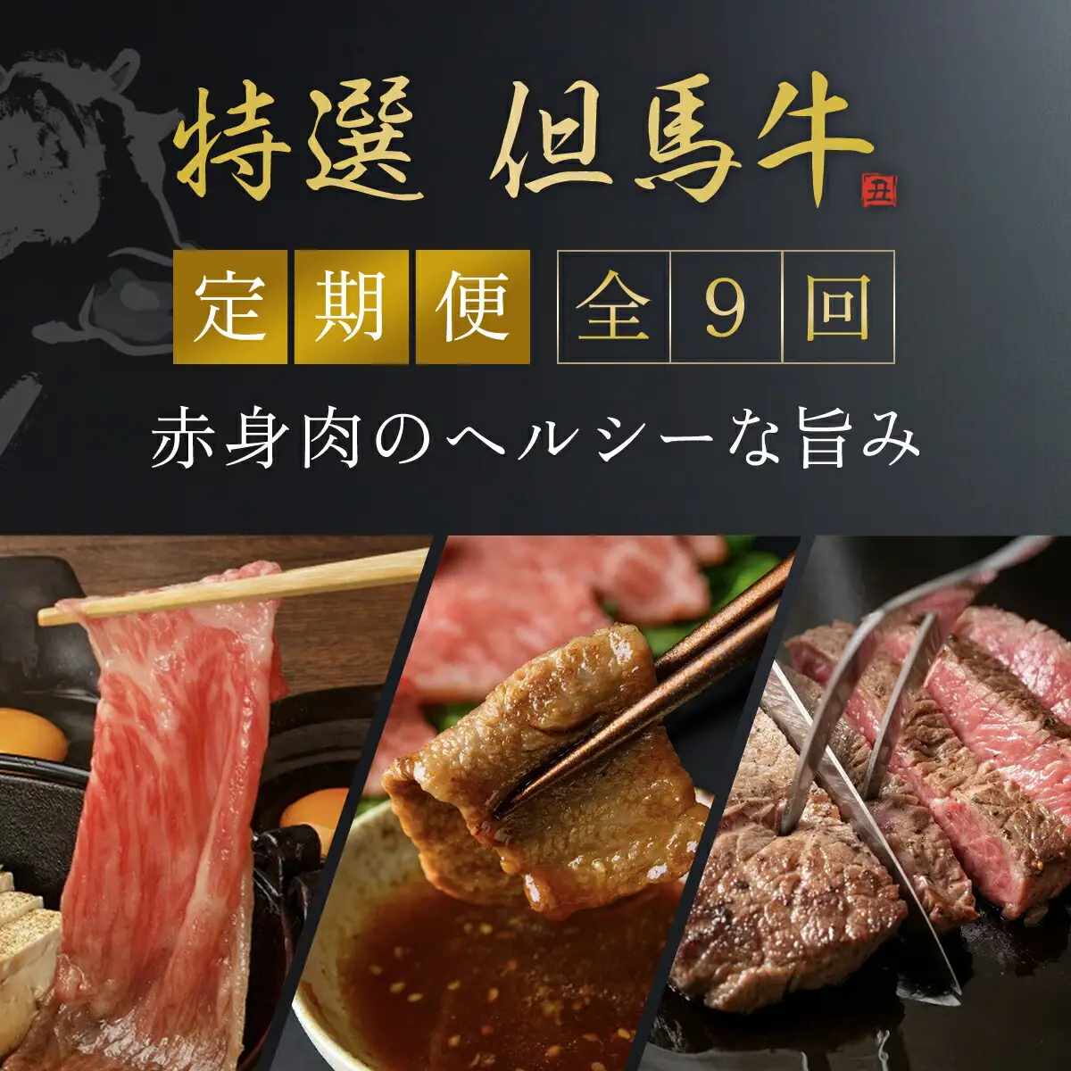 【特選但馬牛定期便】～赤身肉のヘルシーな旨み９回～ AS1NEA1