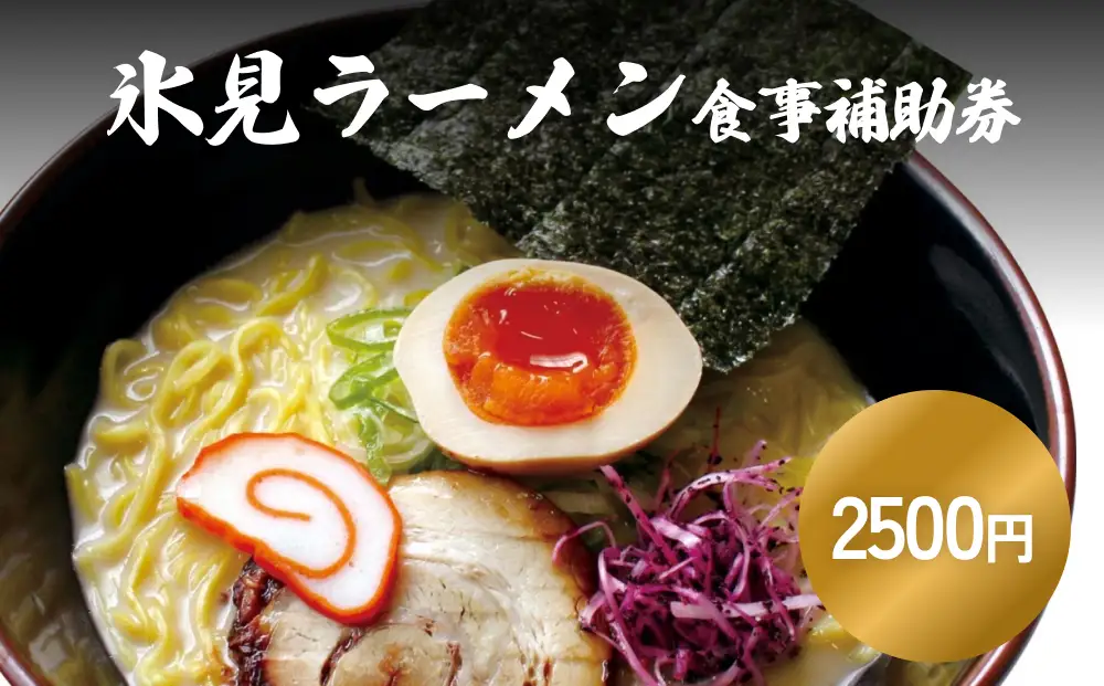 氷見ラーメン 氷見本店 食事補助券 2,500円分 富山県 氷見市 ラーメン 観光 ランチ 食事 ご当地 チケット クーポン