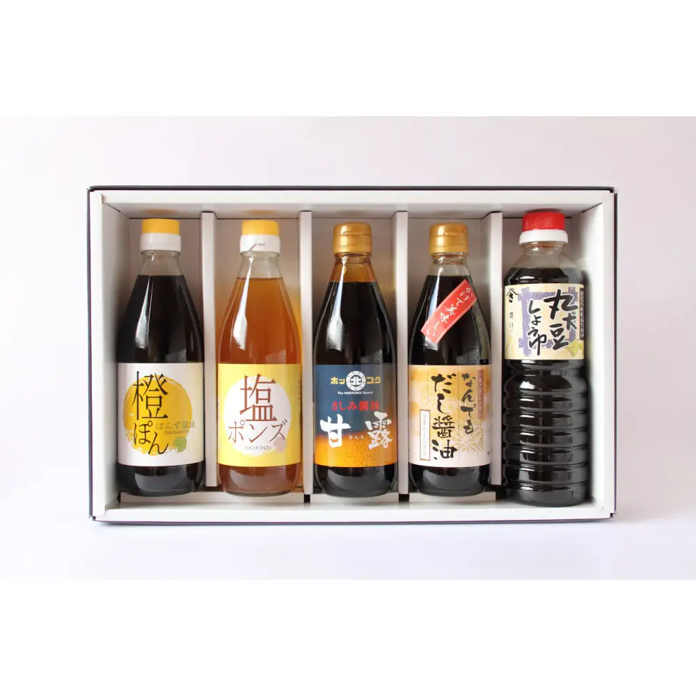 山陰の醤油・調味料の真心詰合せ(合計5本)
