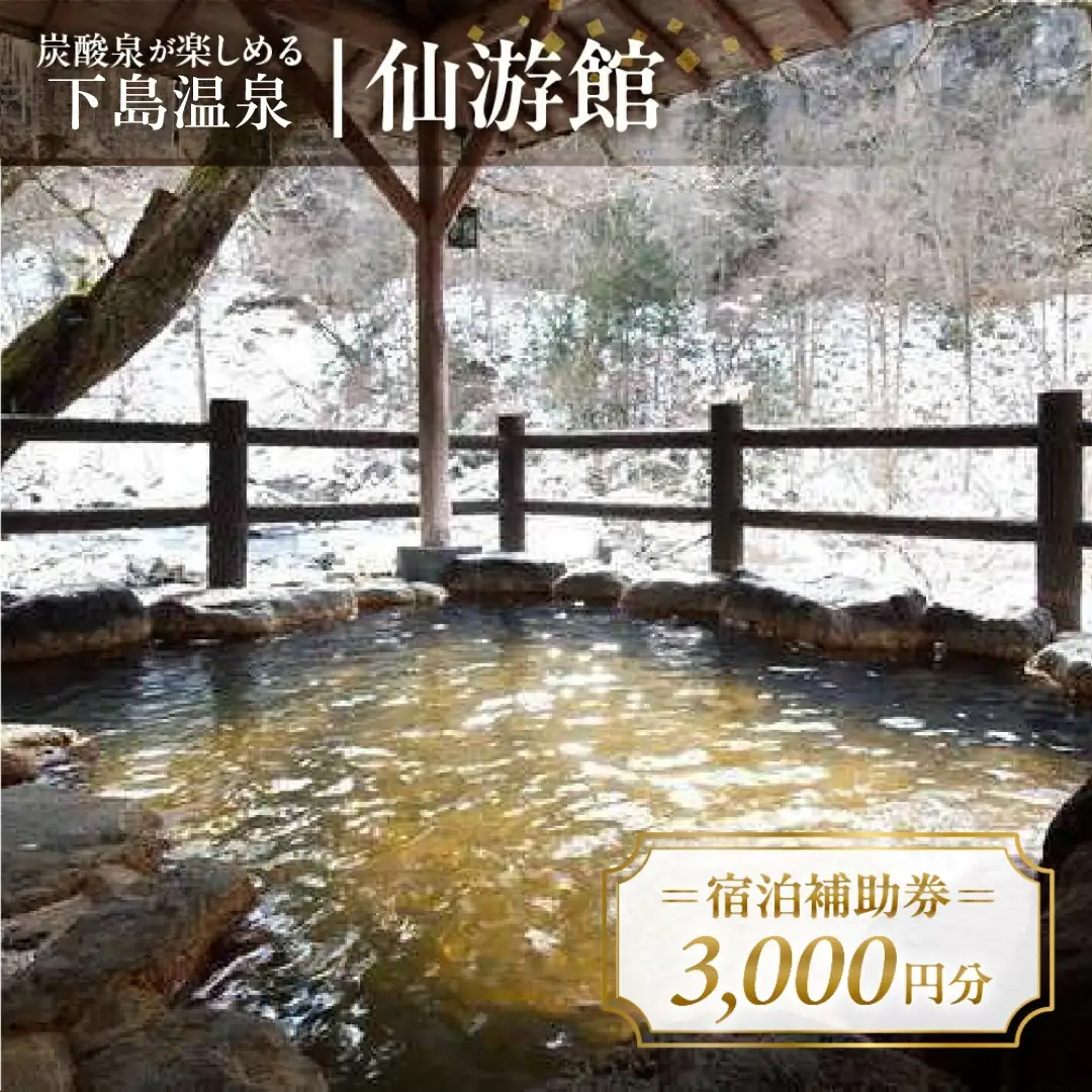 下島温泉【仙游館】宿泊補助券（3,000円分）【a026-1】