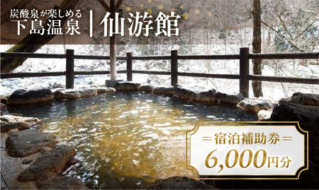 下島温泉【仙游館】宿泊補助券（6,000円分）【a026-2】