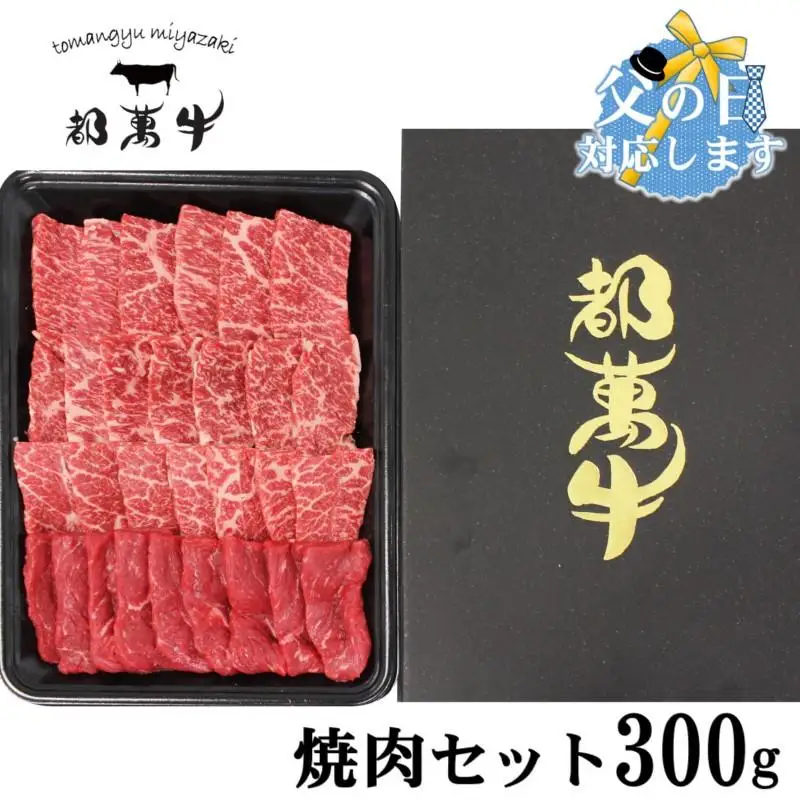 【父の日ギフト】都萬牛 牛肉 黒毛和牛焼肉 300ｇ牛肉 焼肉＜6-4a＞