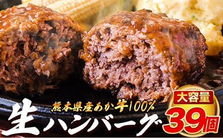 熊本県産 あか牛 100% 生ハンバーグ 140g×39個入り 合計5460g 《30日以内に出荷予定(土日祝除く)》 熊本県産あか牛 冷凍 ハンバーグ 美味しいハンバーグ ジューシーハンバーグ 冷凍ハンバーグ おかずハンバーグ