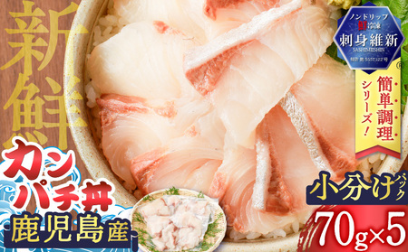 鹿児島産 カンパチ丼 70g×5セット K100-007 魚 冷凍