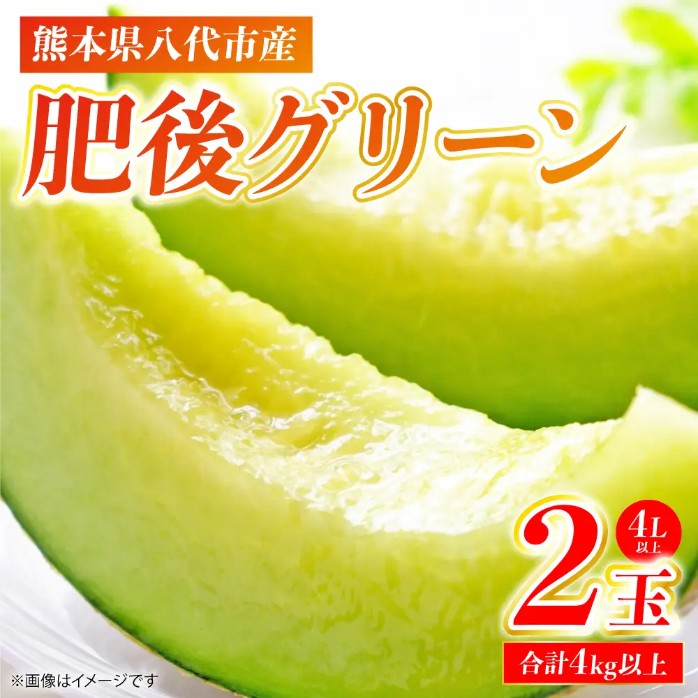 肥後グリーン 2玉 4L以上（合計4kg以上）メロン 果物